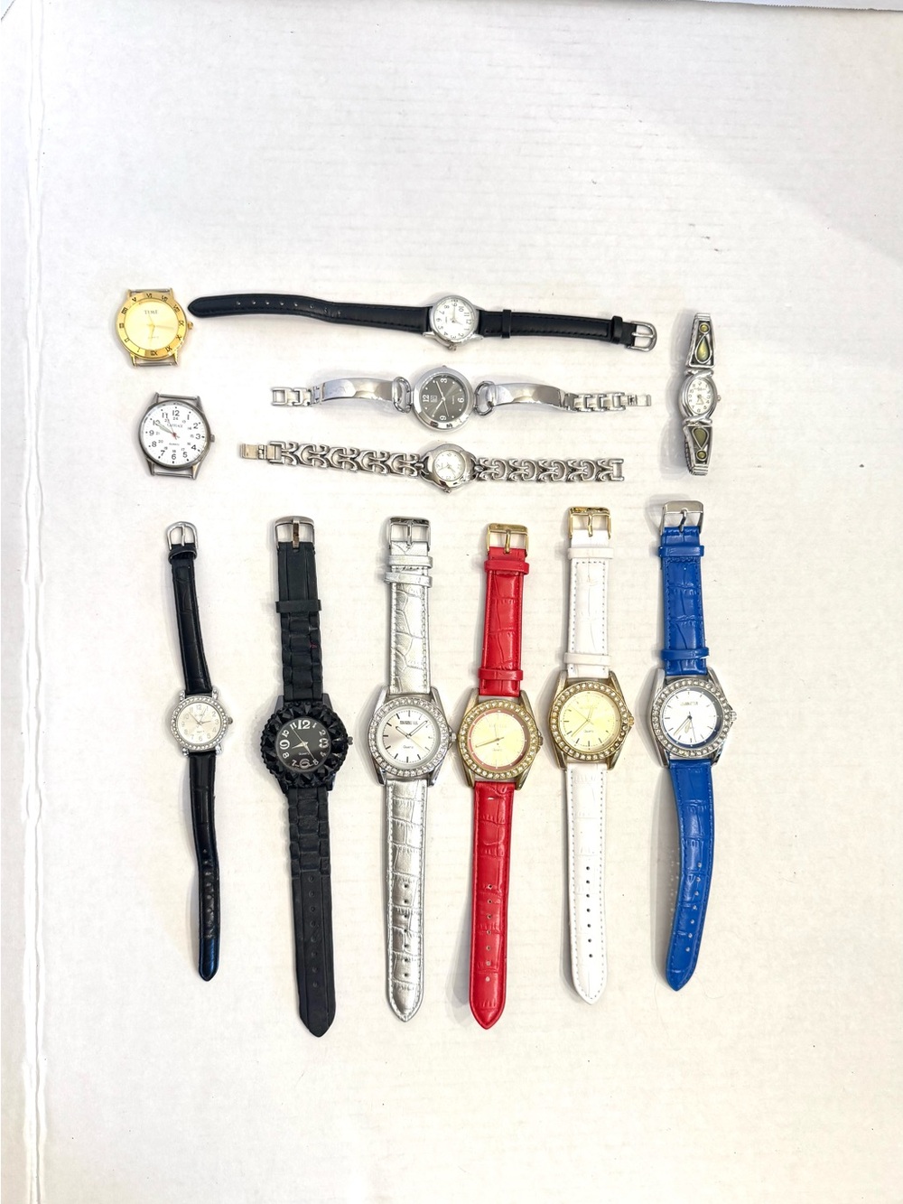 Jewelry Watch Lot 12pc Quartz Mixed Brands Vintage Modern Parts/Repair Untested